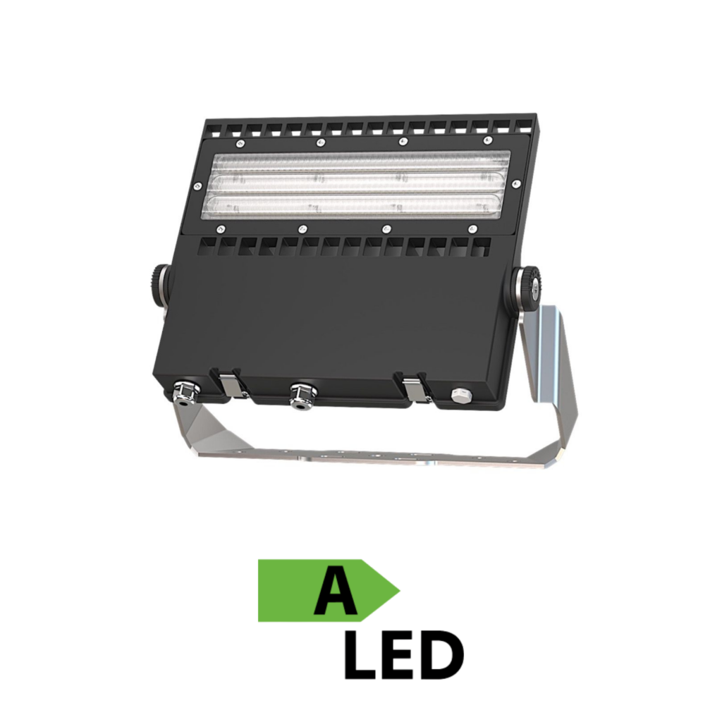 Marine LED floodlight with asymmetric optics and TIGER-coated aluminum housing - Marine LED floodlight with asymmetric optics and TIGER-coated aluminum housing - front view