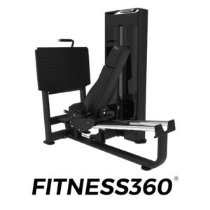 Leg press strength machine with pin-loaded weight stack