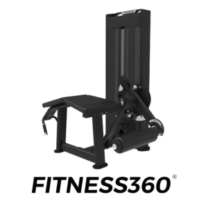 Prone leg curl strength machine with pin-loaded weight stack