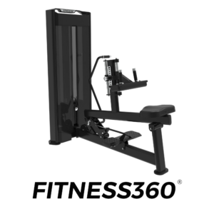 Seated calf strength machine with pin-loaded weight stack