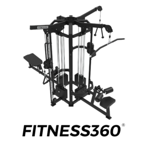 Four-station cable machine with multiple weight stacks and adjustable pulleys - main view