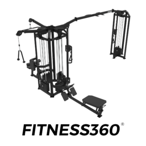 Five-station cable machine with multiple weight stacks and adjustable pulleys - main view