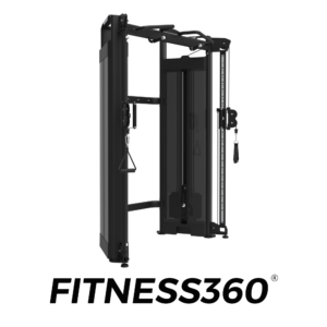 Dual adjustable pulley with two cable stations and dual 75 kg weight stacks