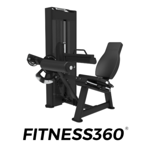 Seated leg curl machine with adjustable backrest and 85 kg weight stack