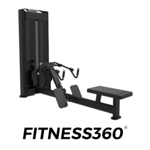 Seated low row machine with dual footrests and 85 kg weight stack