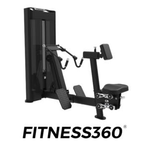 Seated row machine with adjustable chest pad and 105 kg weight stack