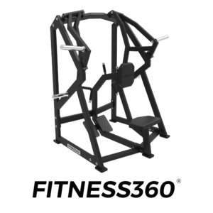 Plate-loaded low row machine with adjustable chest pad for professional back training