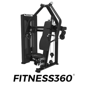 Split chest press machine with independent arms and 105 kg pin-loaded weight stack