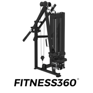 Split pull down machine with independent arms and 105 kg pin-loaded weight stack