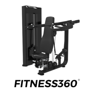 Shoulder press machine with pin-loaded 105 kg weight stack
