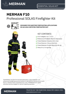 MERMAN F10 Essential SOLAS Firefighter Kit with marine firefighter PPE