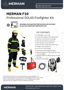 MERMAN F10 SCBA SOLAS Firefighter Kit with 3M SCOTT breathing apparatus
