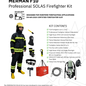 MERMAN F10 SCBA SOLAS Firefighter Kit with 3M SCOTT breathing apparatus
