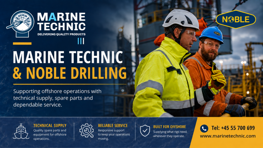 Marine Technic technical supplier to Noble Drilling offshore operations