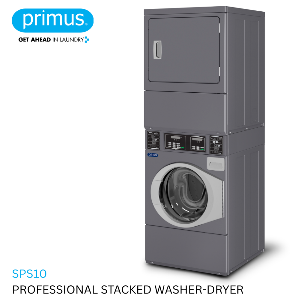 Primus SPS10 professional stacked washer-dryer with 10.5 kg capacity-1